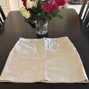 Izod Cream Mini Skirt